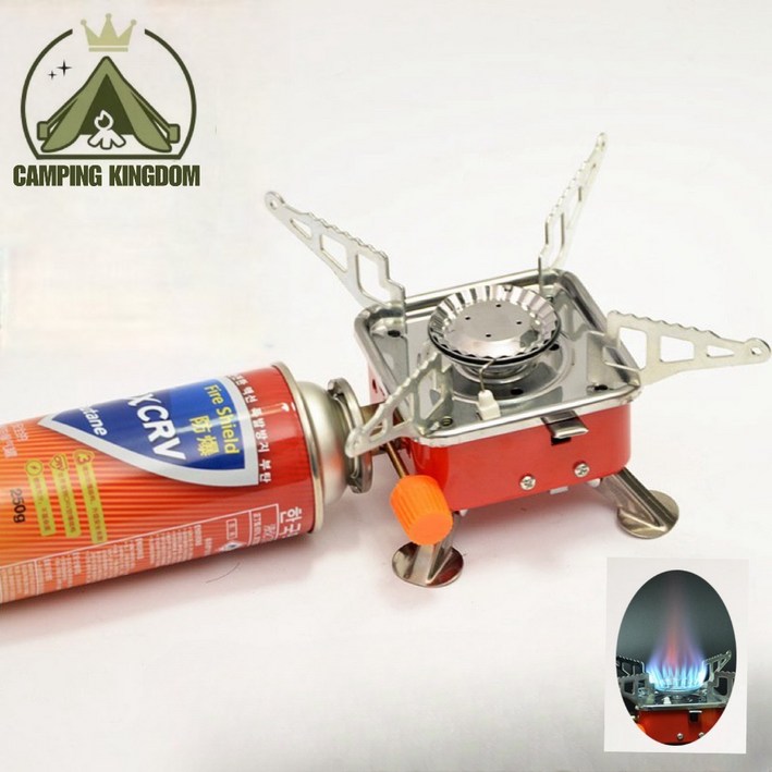 캠핑왕국 작은 사각형 스토브 가스버너, KH01, 1개