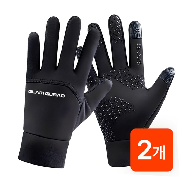 [1+1] 글램가드 겨울용 스마트폰 터치 기모 방한장갑 2개