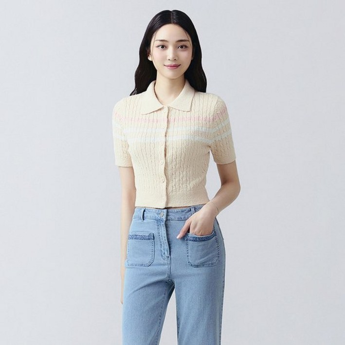 잇미샤 24 스트라이프 카라 가디건 ITO7ZCD700 2201950