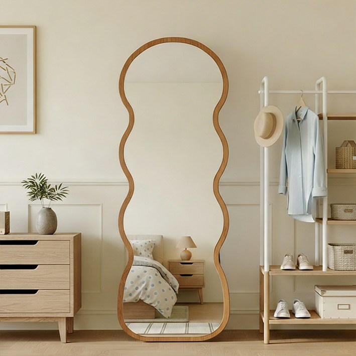 Zzang Room 비정형 스탠드 전신거울 인테리어 아치형