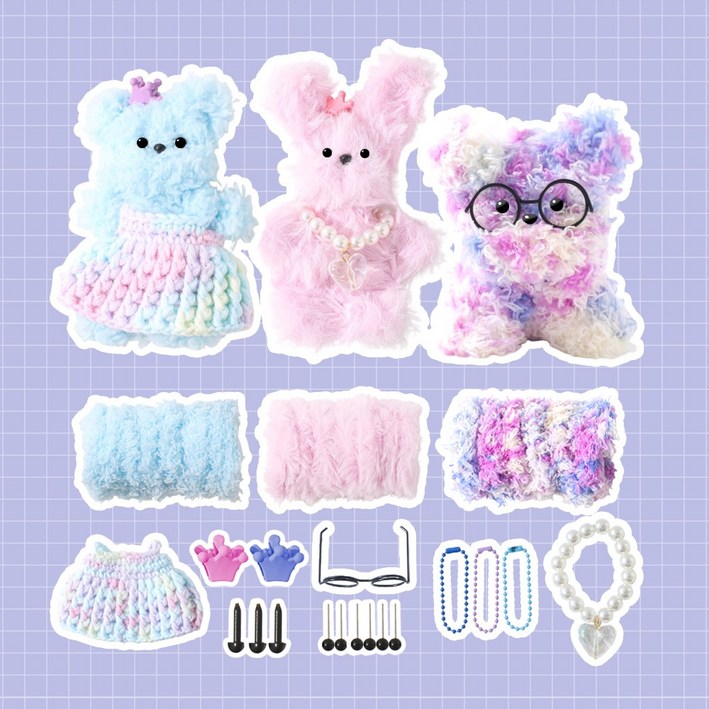 모두스마일 모루인형 만들기 풀쿠성 프리미엄 키트 세트, 1개, 모루인형 만들기 2번 세트