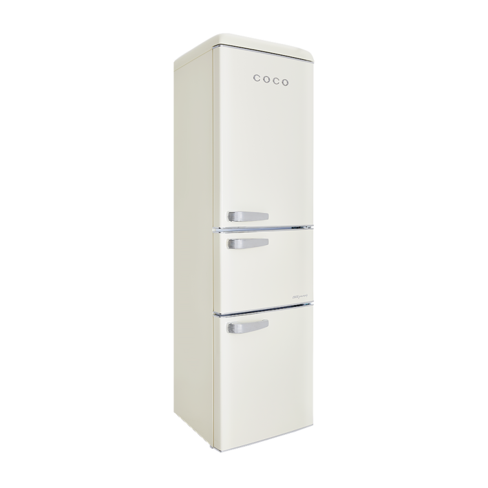 [COCO] 코코일렉 간냉식 레트로 디자인 냉장고 + 소형 김치 275L CKB28CT 20230516