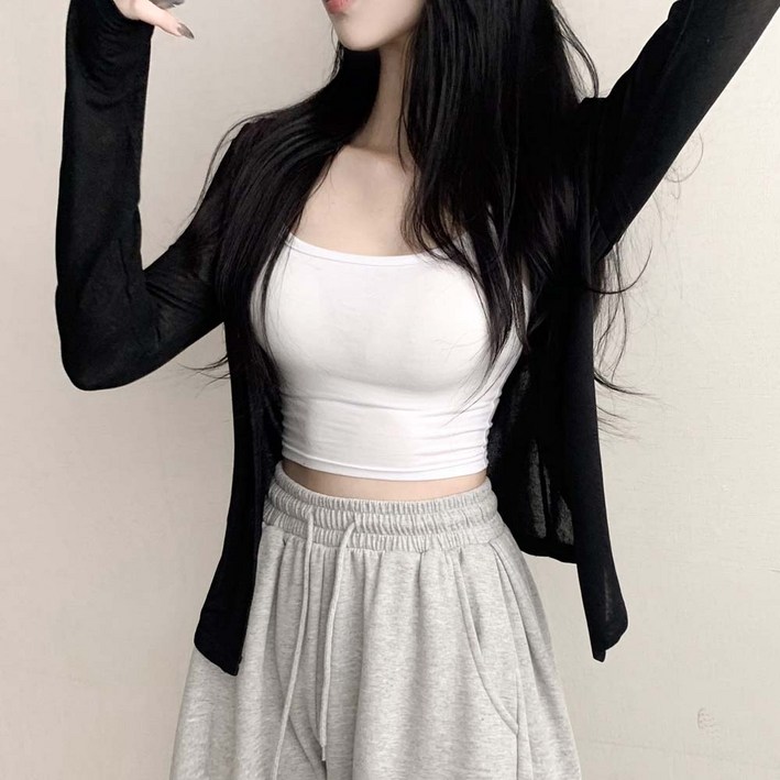 여리핏 청순 살랑살랑 기본 오픈 가디건