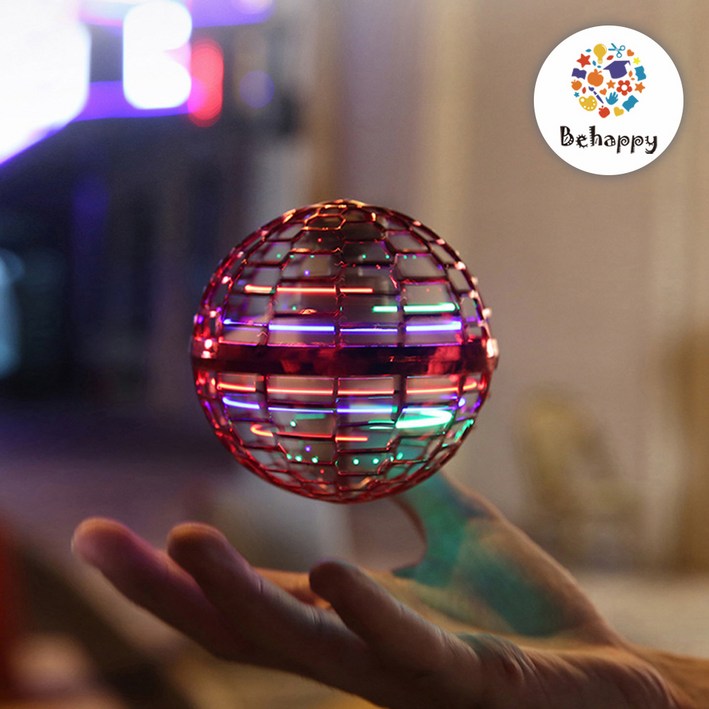 어린이날선물 (당일발송) KC정품인증 혼자서도잘놀아! 비해피 공중부양 플라잉 부메랑볼+캐릭터굿즈,, 레드, 1개