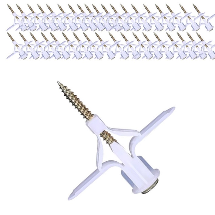 석고보드 팽창나사 동공앙카 날개형 50개+ 나사
