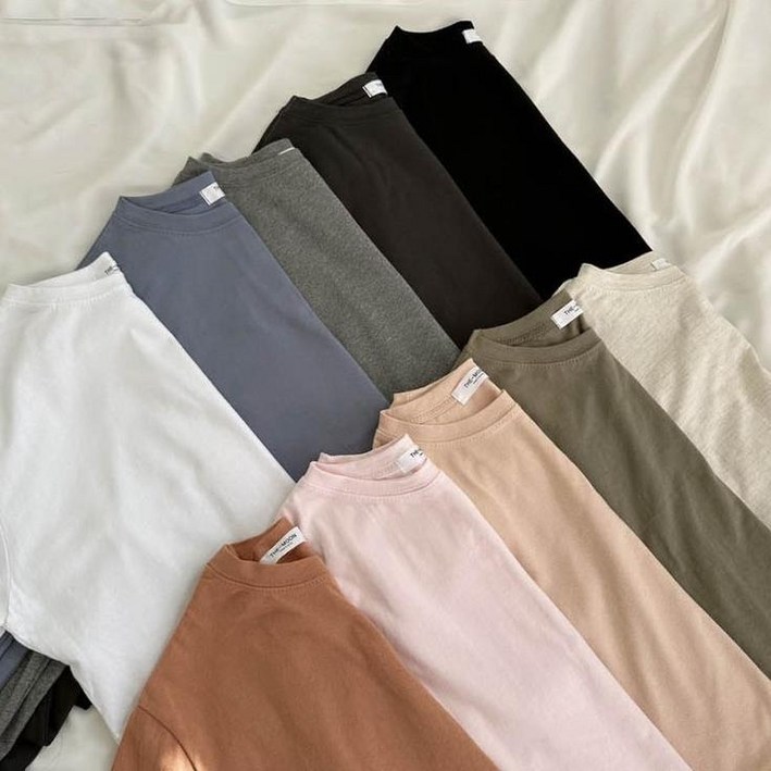 [11컬러!봄/간절기티셔츠] 20수세미크롭긴팔티JCT 국내제작 탄탄한면에 청바지에 티하나로 코디완성