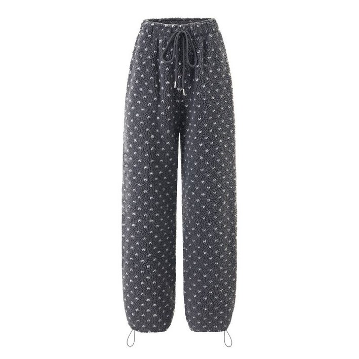 르샵 양털 시어링 패턴 허리 밴딩 팬츠 DP4TA009A