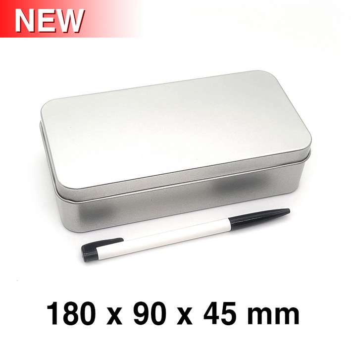 사각 S028 은색 틴케이스, 1개, 실버
