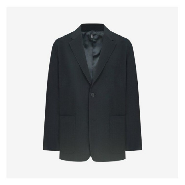 지이크2버튼 너치드 라펠 셋업 자켓 블랙 PJEAH4036 2578596