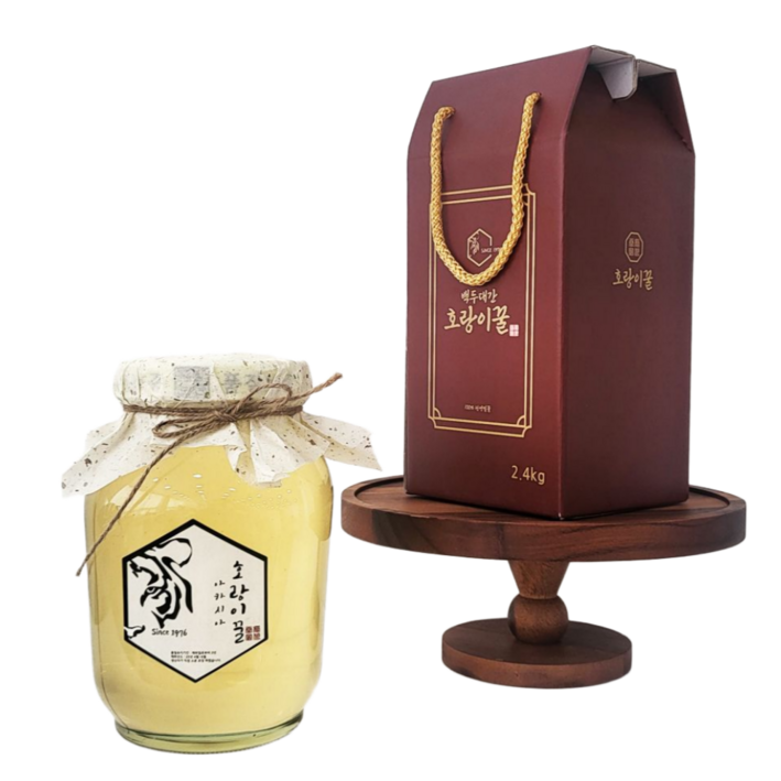 국내산 순수 자연벌꿀 꽃꿀 호랑이 아카시아꿀, 2.4kg, 1개