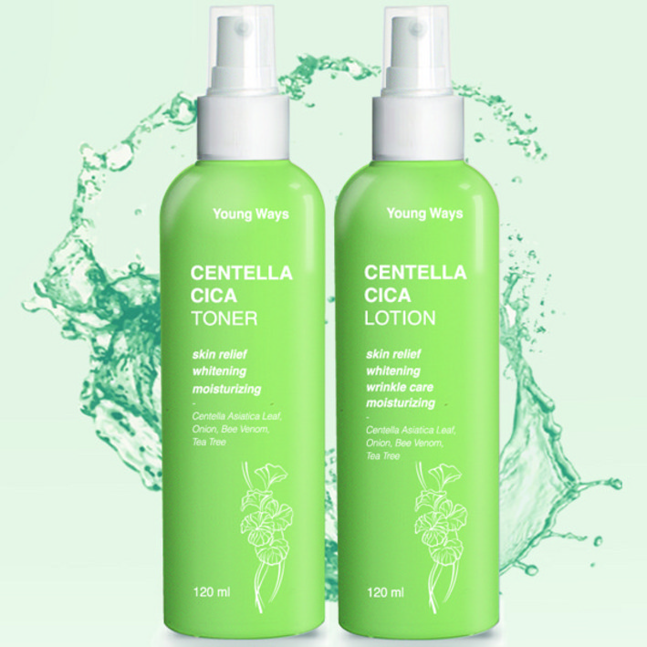 영웨이즈 시카 토너 120ml 로션 120ml 세트 티트리 병풀 봉독 어성초 여드름, 2개