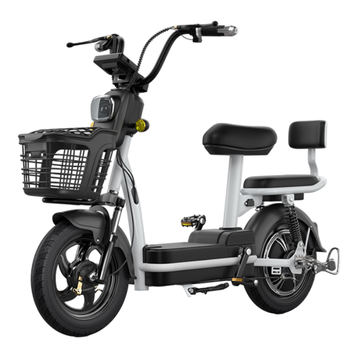 전기 스쿠터 전동 자전거 배터리 분리형 48V 2인용 출퇴근 배달 SBINO 2, 블랙