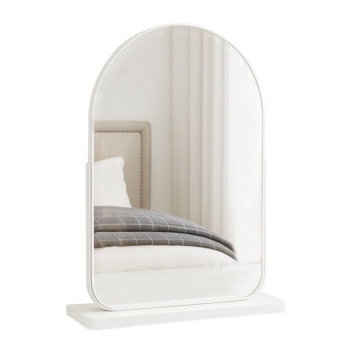 이너네스트 아치형 LED 화장대 거울 각도조절 탁상용, 화이트(비조명)