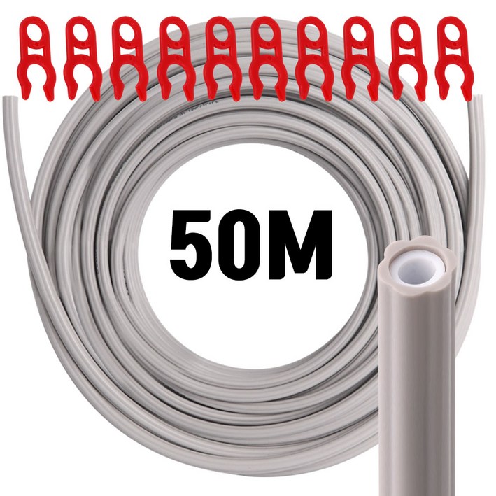 정수기호스 장거리 국산 6mm 안전커버링 투라인 50M 100M (옵션선택)