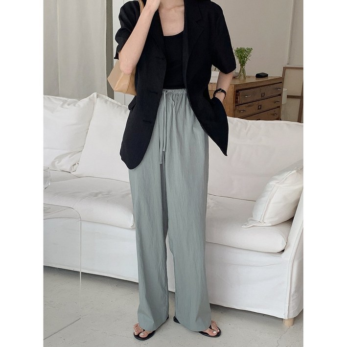 러브앤헤이트 여성 데일리 여름 썸머 내추럴 밴딩 바지 팬츠 (3color)