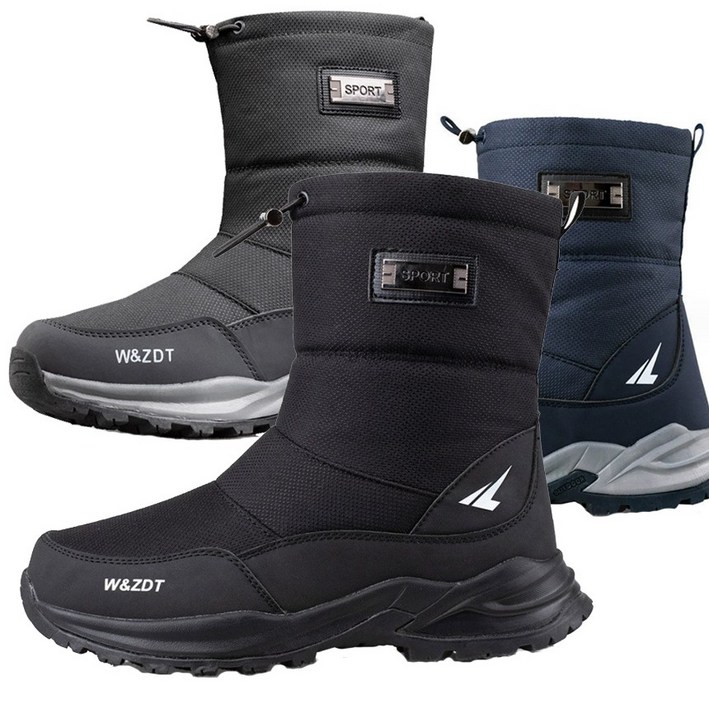 남자 방한화 오토바이 방한부츠 배달 바이크 방수 털신발 남성라이더 캠핑 낚시 겨울신발, A타입 그레이