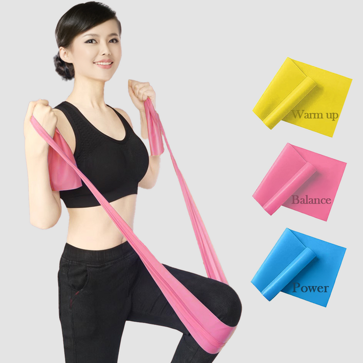 클리어스 단계별 요가밴드 3종 세트 (옐로우/핑크/블루), 1개