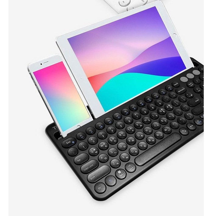 TG 블루투스 무선 키보드 저소음 태블릿거치 핸드폰거치  TG-KG502A