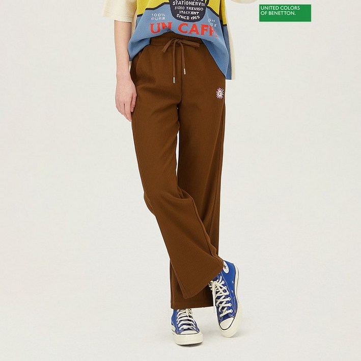 베네통 아울렛 골지 져지 밴딩 팬츠 BAPT96411 932194