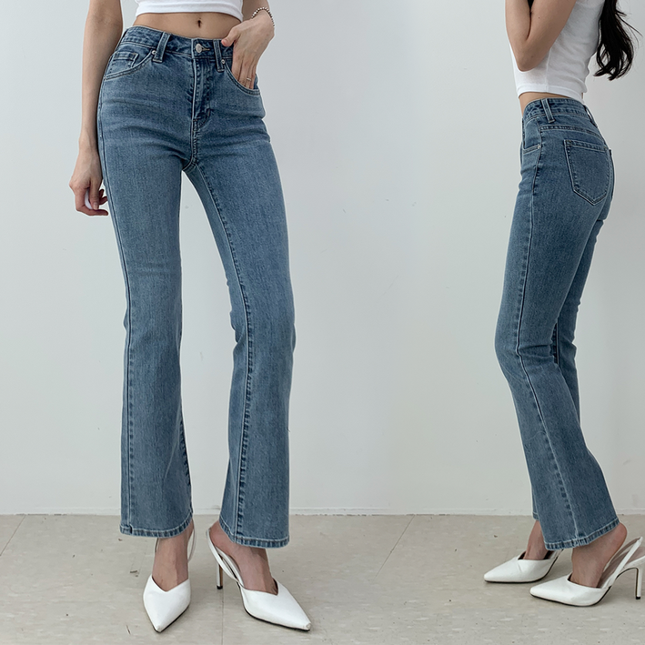 [백화점 정품] 게스 여성 슬림 부츠컷 청바지 미디엄블루