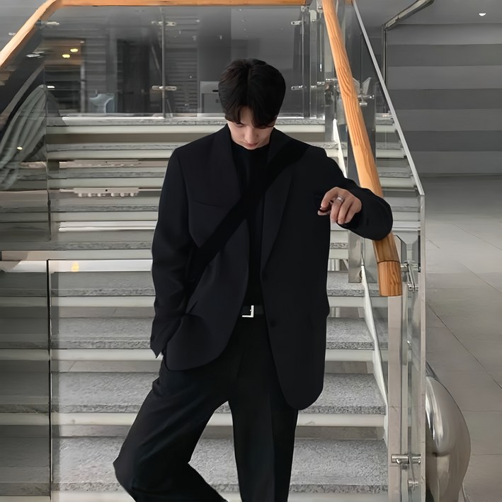 스타일닥터 남자 정장 코트 사계절 경량 슬림핏 두버튼 블레이저 편안한 슬림핏수트 결혼식