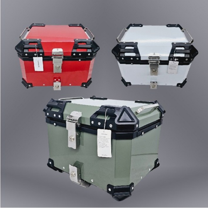 슈퍼커브 탑박스 45L 알루미늄 헌터커브 미니스쿠터 범용 레트로, 카키 슈퍼커브 탑박스 45L 알루미늄 헌터커브 미니스쿠터 범용 레트로, 카키