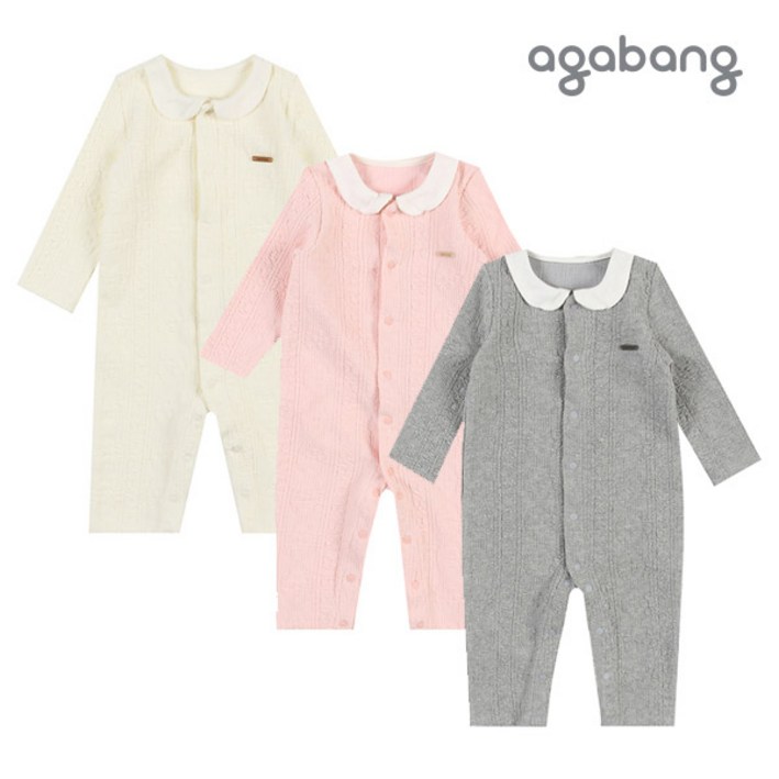 아가방 겨울신상케이블 니팅우주복CREAM,MGREY,PINK01O717508