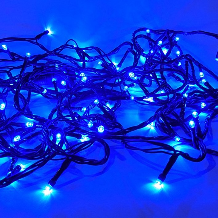 선세이브 LED 은하수 100구 검정선+정류기 세트 크리스마스 트리전구, 파란색 7352988704