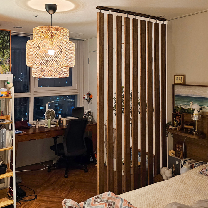 원목 회전 파티션 공간분리 가벽 인테리어 간살칸막이