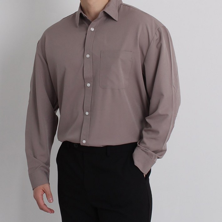 링클프리 고밀도 프리미엄 남성 오버핏 남방 셔츠 빅사이즈 와이셔츠13color