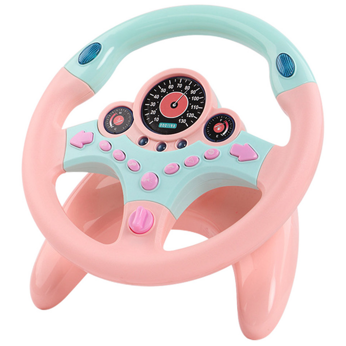 유아용 자동차 운전놀이 장난감핸들 [KC인증], 핑크, 1개