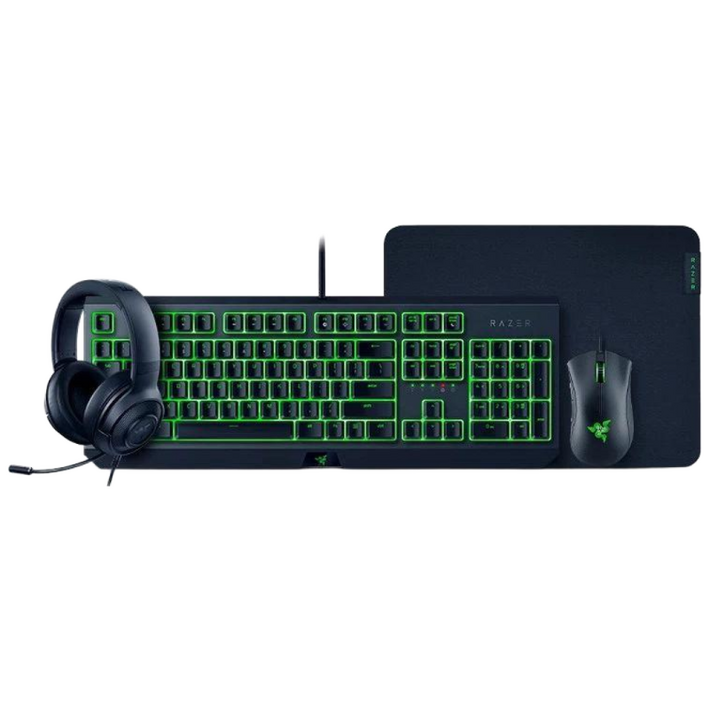 Razer 레이저 게이밍 기계식키보드마우스헤드셋마우스패드 4종 풀세트 E스포츠 게이밍세트, 기본 모델명품번, 키보드 마우스 패드 헤드셋 4종 세트