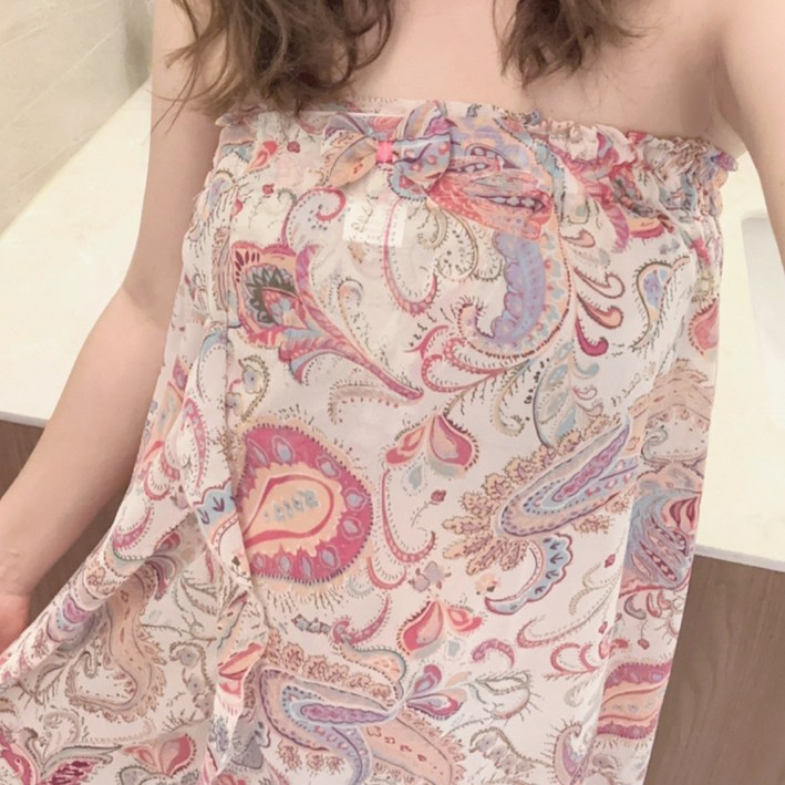 여성 국산 샤워가운 사우나 목욕용품 골프장 골프 웨어 휴스토니본사, A. 엘레강스, 1개