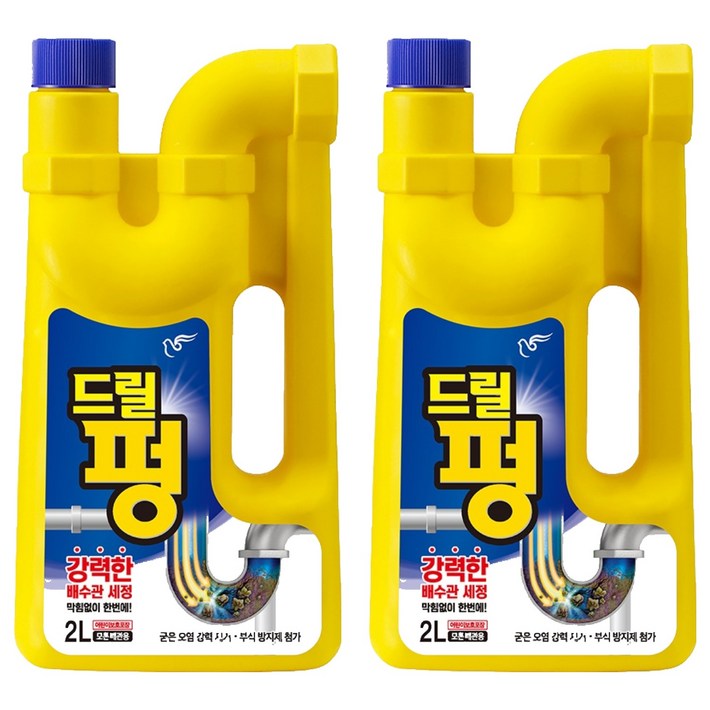 피죤 드릴펑 배수구세정제, 2L, 2개 피죤 드릴펑 배수구세정제, 2L, 2개