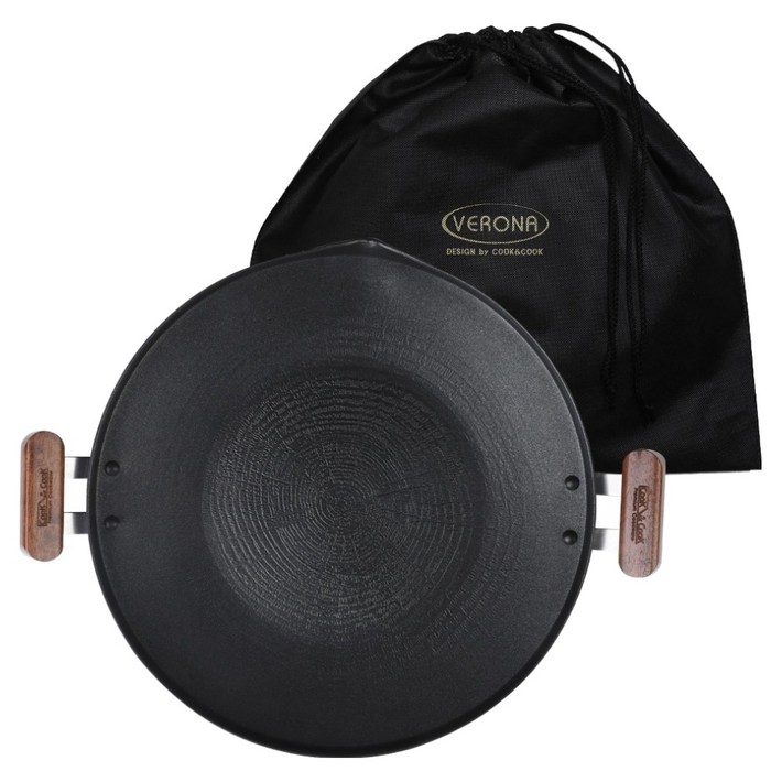 쿡앤쿡 인덕션 국산 베로나 초경량 멀티 IH 그리들팬  전용가방, 40cm, 1개