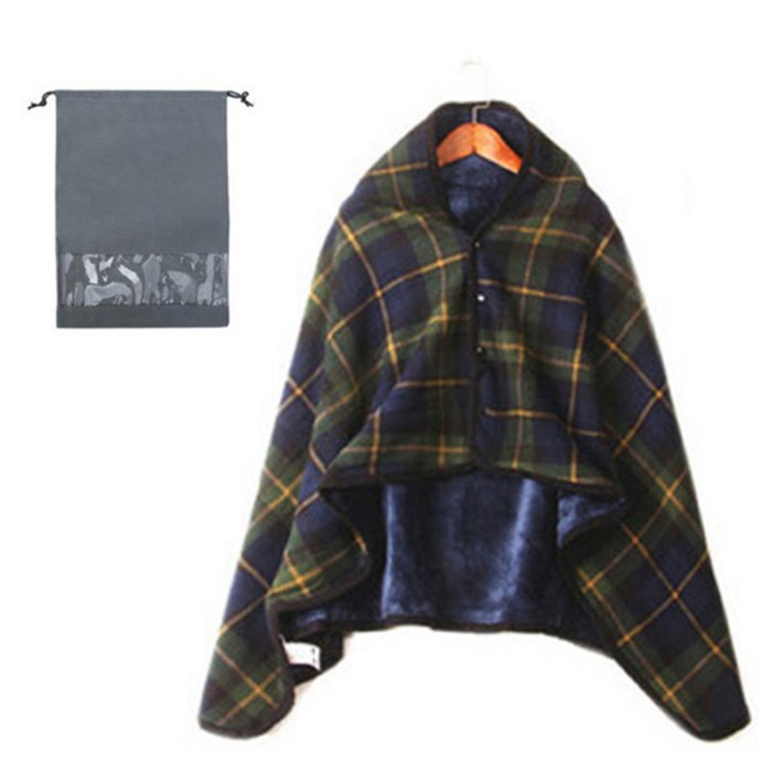 극세사 망토 무릎 담요  파우치