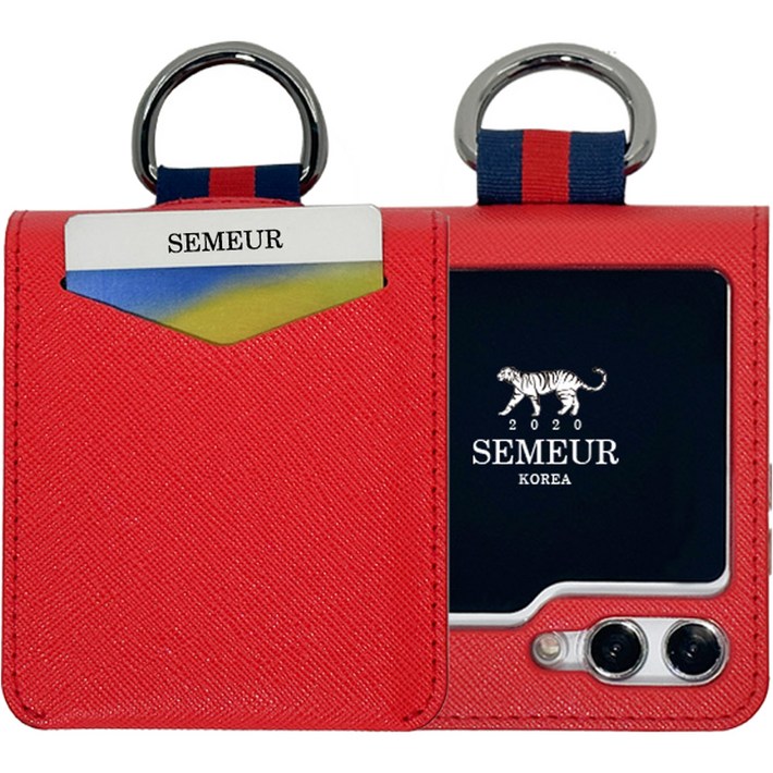 스메르 루미노스 가죽 링고리 힌지보호 카드수납 휴대폰 케이스