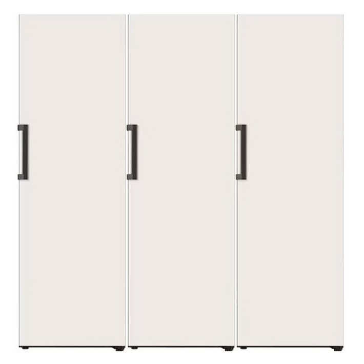 [색상선택형] LG전자 오브제 321L 좌열림 컨버터블 세트 메탈 냉장고 + 냉동 + 김치냉장고 XYZ323MEF 방문설치