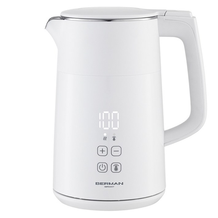 베르만 디지털 디스플레이 무선 전기주전자, K223ND화이트