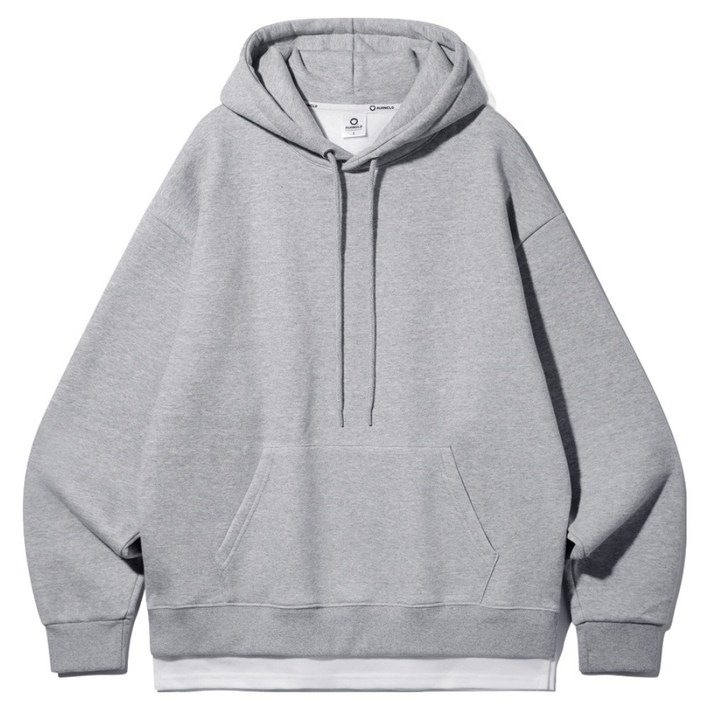 앨빈클로 남녀공용 더블코튼 레이어드 오버핏 후드티 AVH885