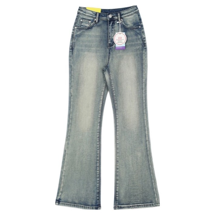 라라온 여성용 롱기본숏 기장 워싱 부츠컷 데님 데일리 발열기모 청바지 25TSP3283