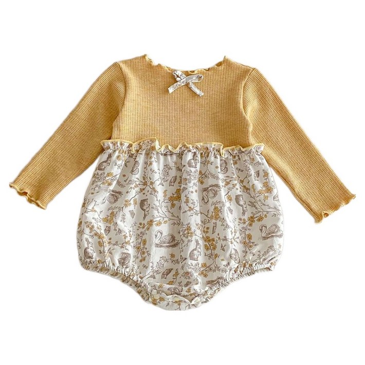 스타도어 유아용 플로럴 블룸 긴팔바디수트