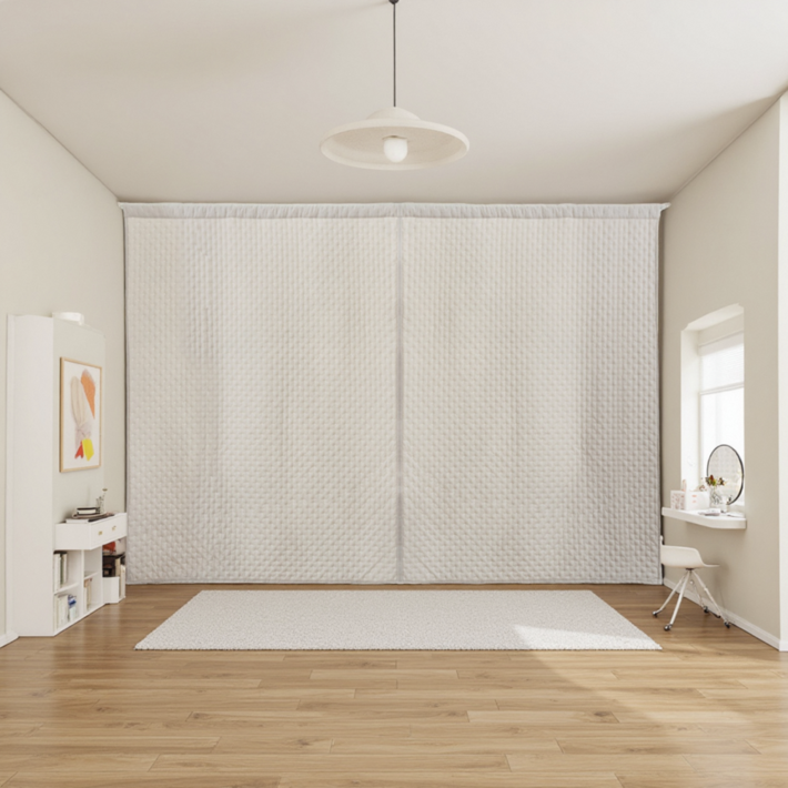 코멧 방한 누빔 커튼 커튼링 8개 포함