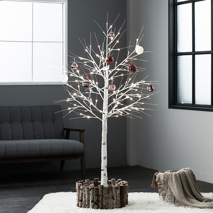 아웃팅 그레이스 오리엔탈 크리스마스 전구 자작나무 트리 풀세트