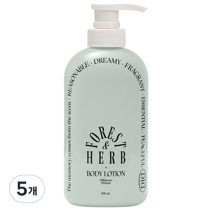 오디드 밀크인세라 퍼퓸 바디로션 포레스트허브향, 5개, 500ml 오디드 밀크인세라 퍼퓸 바디로션 포레스트허브향, 5개, 500ml