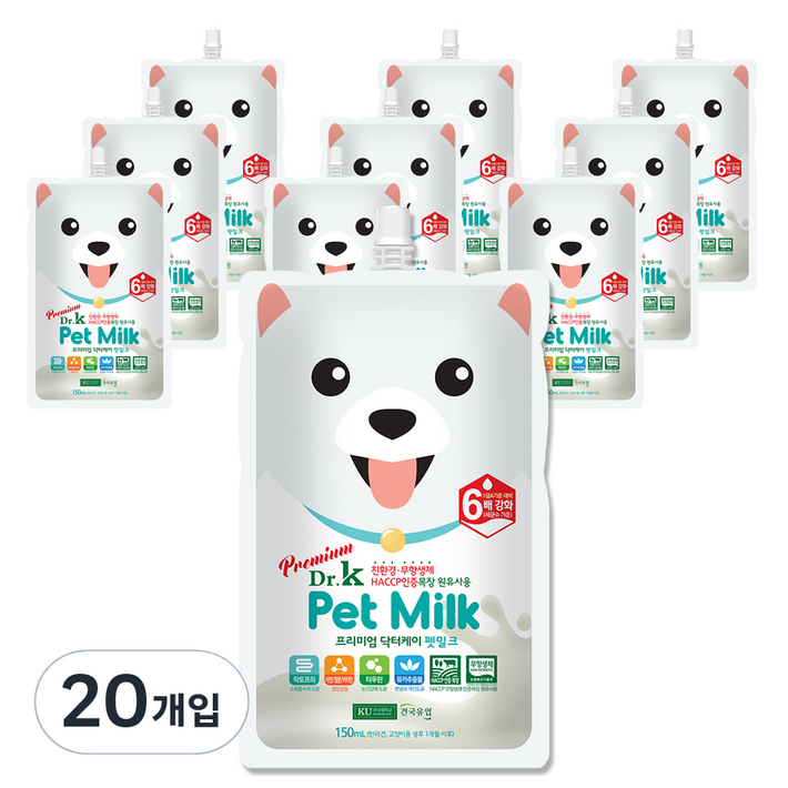 닥터케이 프리미엄 펫밀크, 20개, 150ml