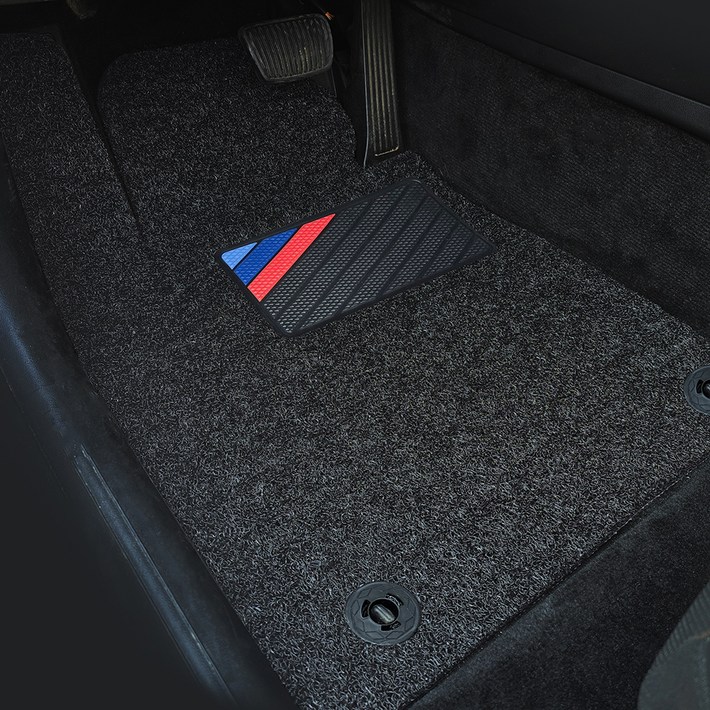 비비키 차량용 프리미엄 코일카매트 1열  2열 세트, BMW X6 G06 2020년 형, 블랙