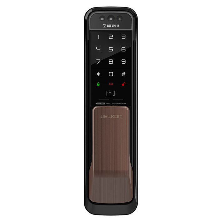 솔리티 얼굴인식 무타공 푸시필 손잡이 도어락 WP-500A