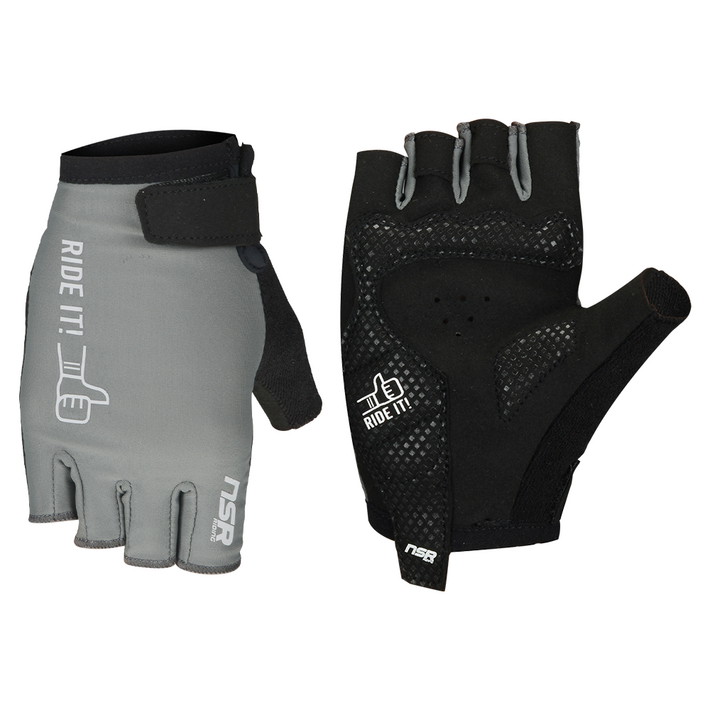 NSR 클럽 라이드 잇 반장갑 양손착용, 라이트그레이, 1세트