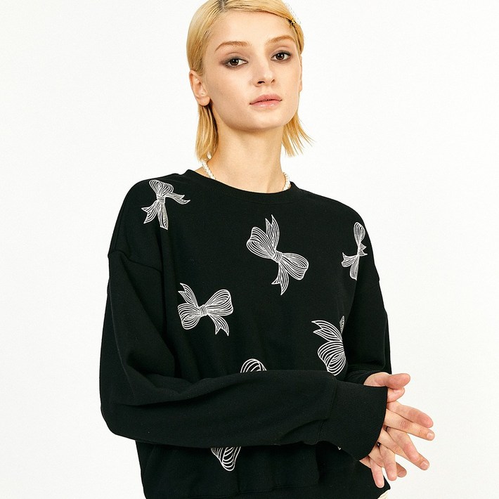 뎁 여성용 Ribbon Print Sweatshirt DECMB2006M